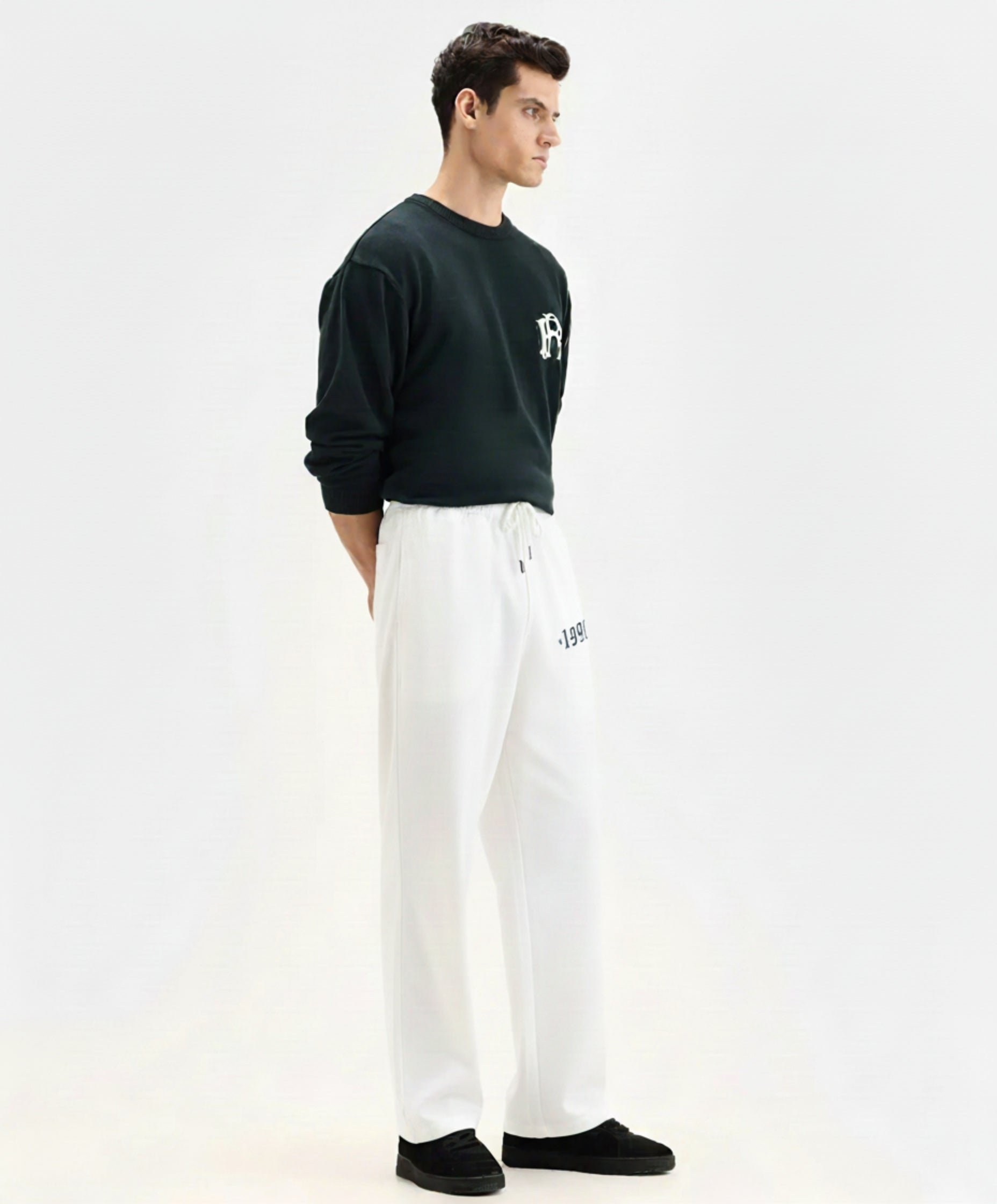 1990 Embroidered Relaxed-Fit Trousers