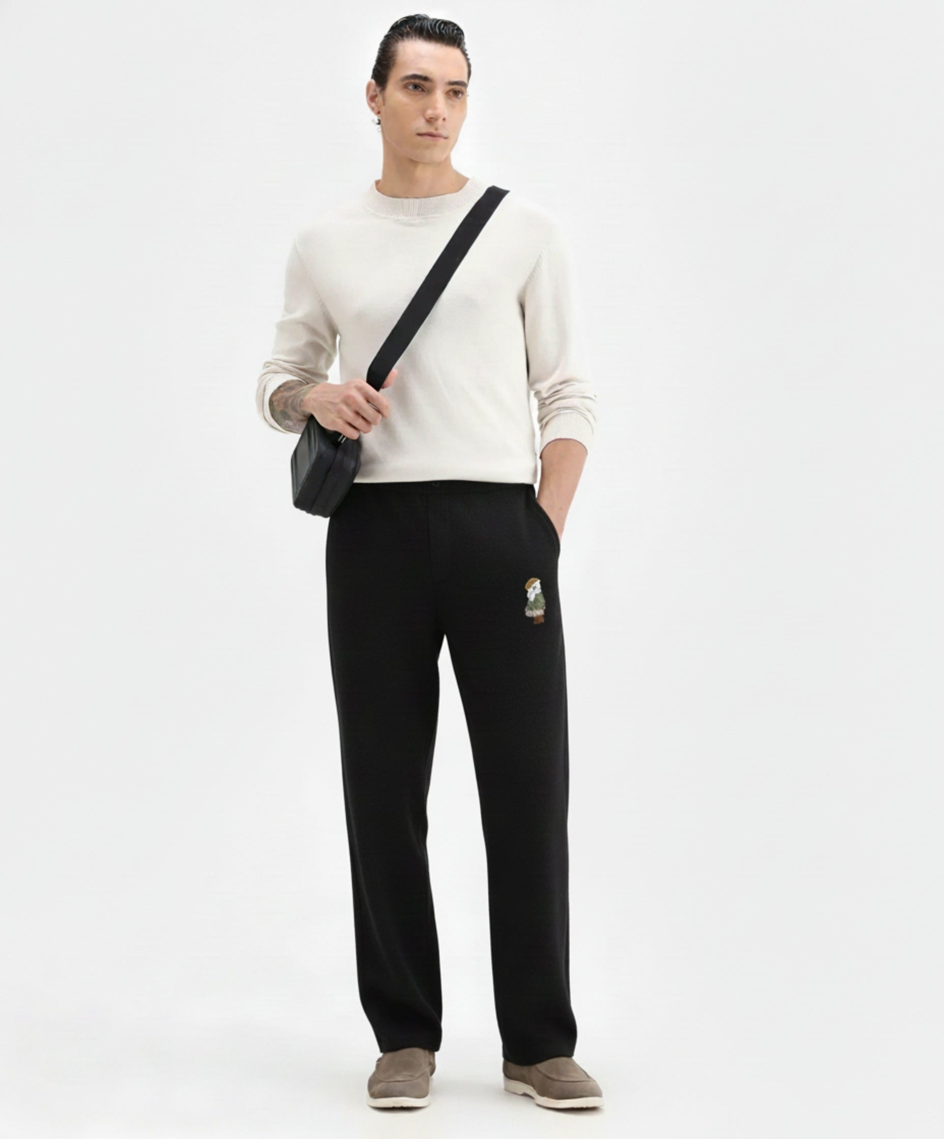 Penguin Embroidered Relaxed-Fit Lounge Trouser