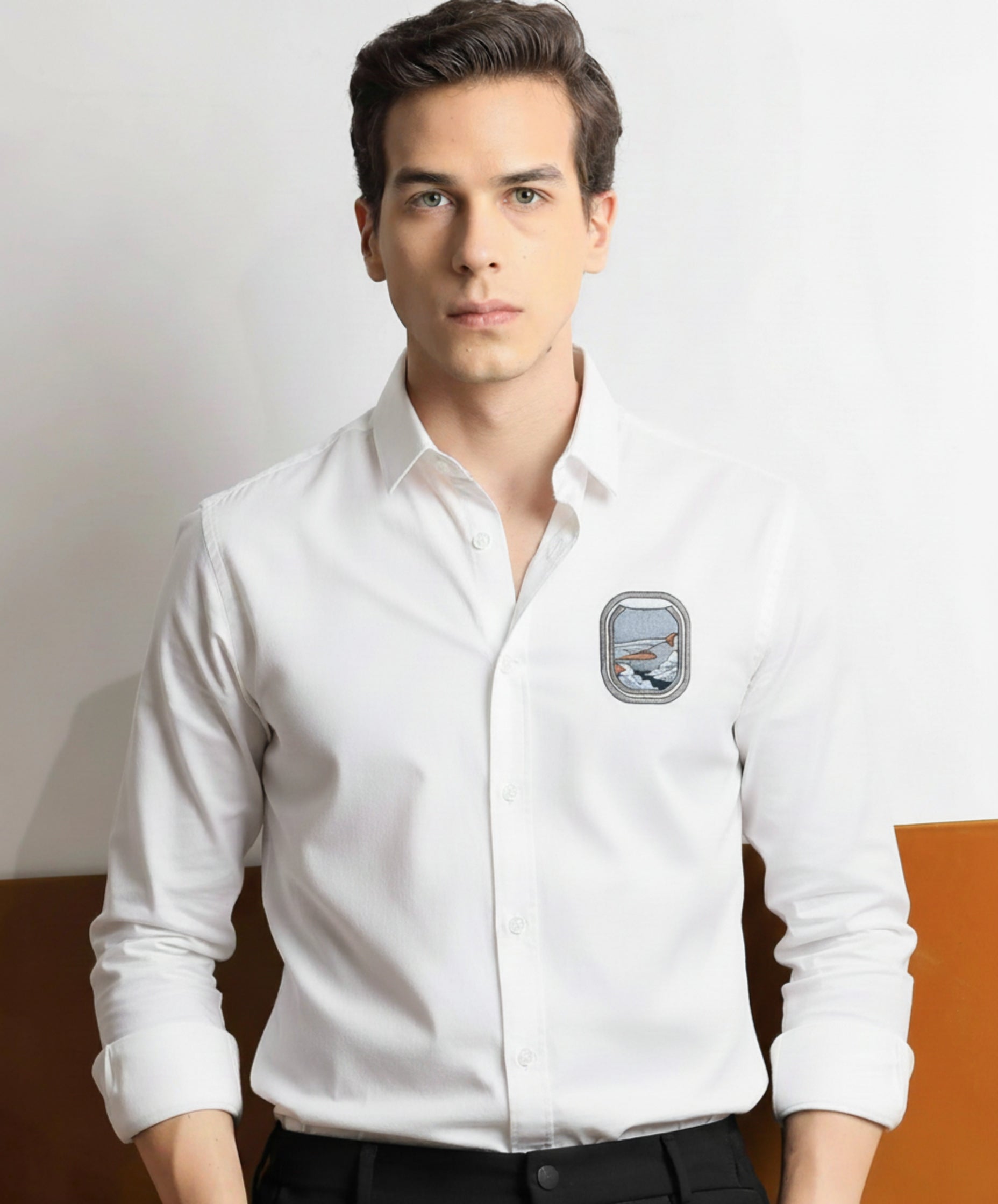 Men's 'Window View' Patch Shirt